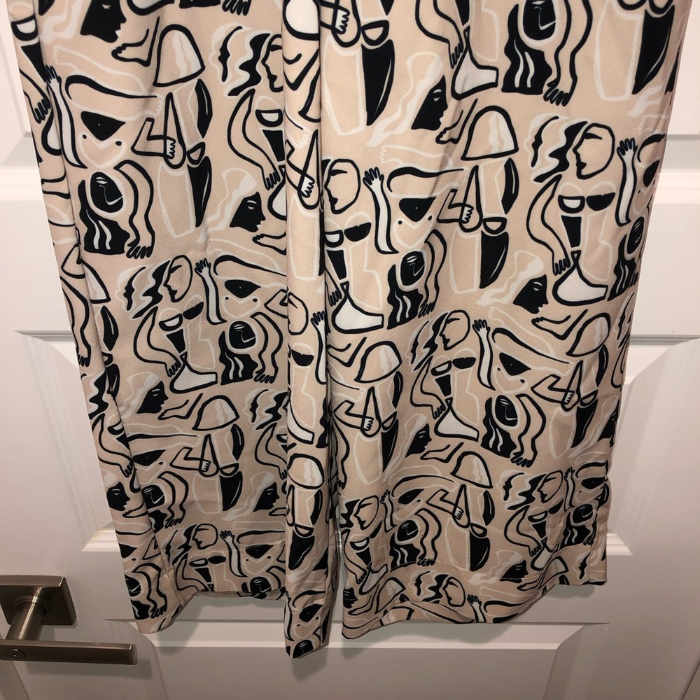 Dazey LA x Free People x Anthropologie Abstract Lagenlook Drop Crotch Pants sz M - Picture 3 of 5